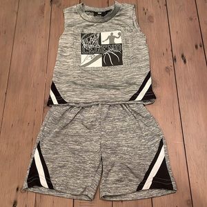 Boy’s Quad Seven Basketball Jersey & Short Set 18M